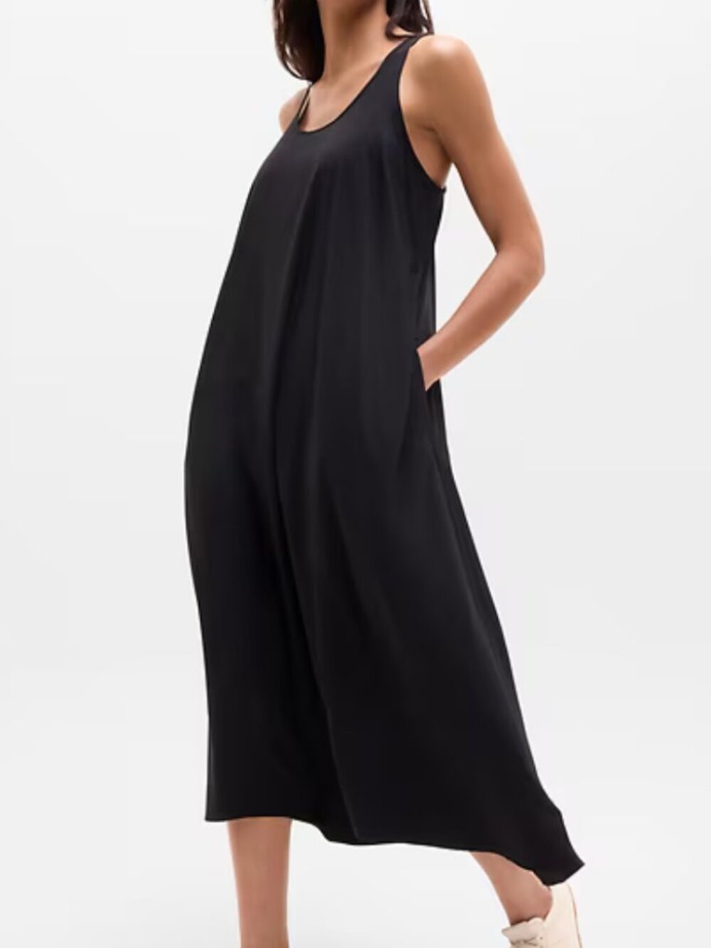 Presidio Traveler Maxi Dress Black Racerback with SPF!
